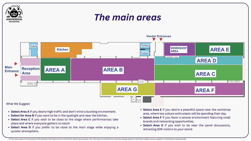 Amsterdam Tea Festival Floor Plan